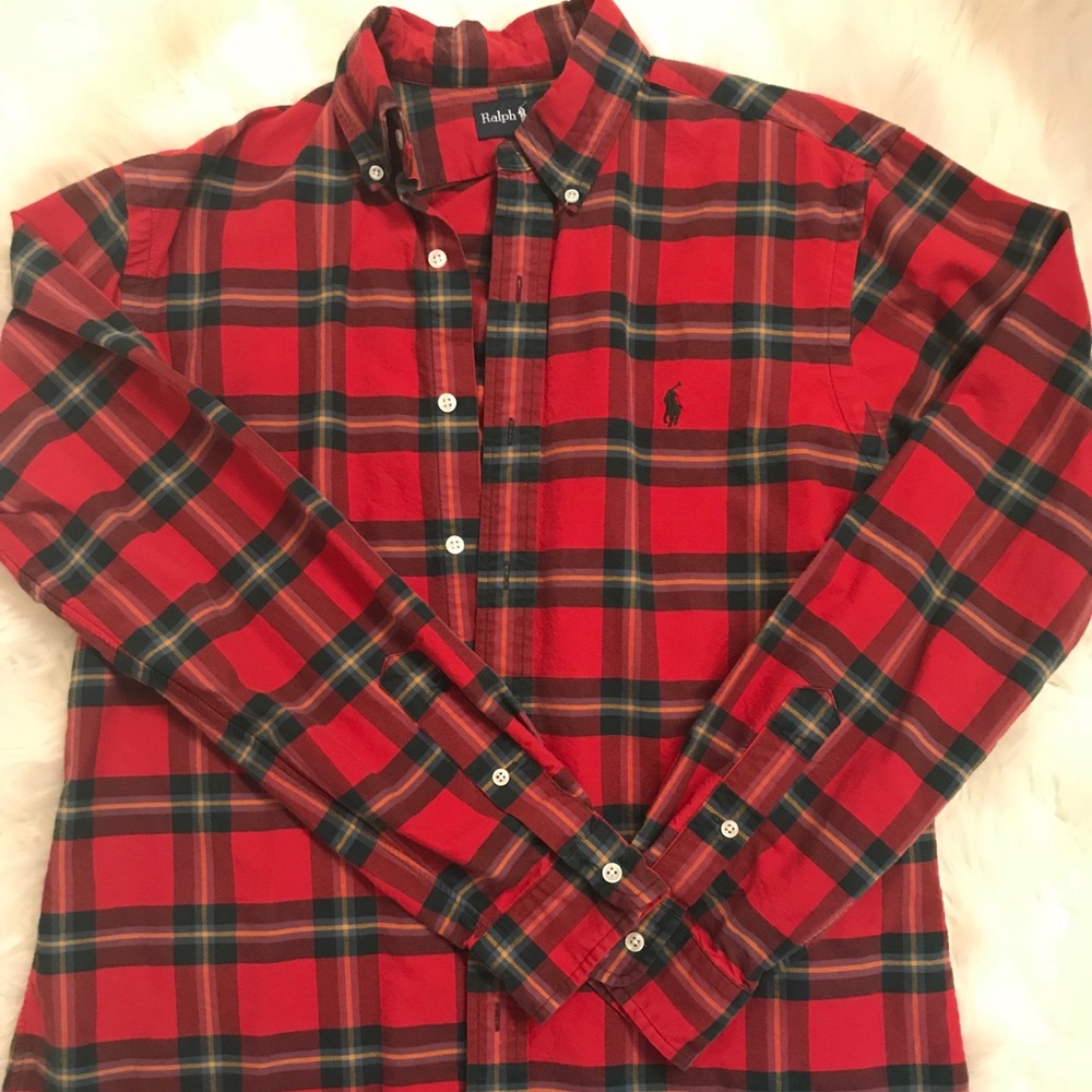 Men’s Plaid Polo by Ralph Lauren Button Down Shirt